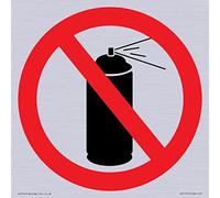 Viking Signs P906 Prohibition: No aerosol Sign - 150x150mm - S15, Red/White