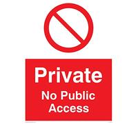 Viking Signs PA1490-A3P-V "Private No Public Access" Sign, Vinyl, 400 mm H x 300 mm W