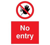 Viking Signs PA26-A2P-V "No Entry" Sign, Vinyl, 600 mm H x 400 mm W