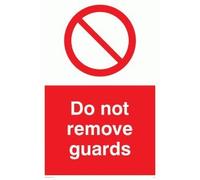 Viking Signs PM36-A2P-AC "Do Not Remove Guards" Sign, Aluminium Composite, 600 mm H x 400 mm W