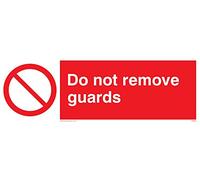 Viking Signs PM36-L62-AC "Do Not Remove Guards" Sign, Aluminium Composite, 200 mm H x 600 mm W