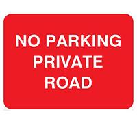 Viking Signs PR1410-A3L-V "No Parking Private Road" Sign, Vinyl, 300 mm H x 400 mm W