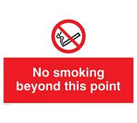Viking Signs PS4-A4L-3M "No Smoking Beyond This Point" Sign, Plastic, 3 mm Rigid, 200 mm H x 300 mm W