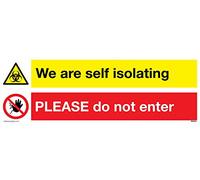 Viking Signs We are self isolating PLEASE do not enter sign - Vinyl/Sticker