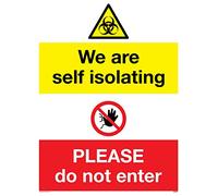 Viking Signs We are self isolating PLEASE do not enter sign - Vinyl/Sticker