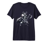 Viking Skeleton Warrior Valhalla Skull Axe Cool Dark Gothic Premium T-Shirt