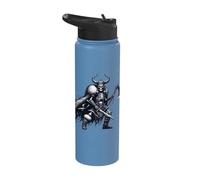 Viking Skeleton Warrior Valhalla Skull Axe Cool Dark Gothic Stainless Steel Insulated Water Bottle