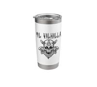 Viking Skull Til Valhalla Norse Mythology Warrior Stainless Steel Insulated Tumbler