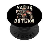Viking Skull Vargr Outlaw Skeleton Warrior Old Norse Axe PopSockets Adhesive PopGrip