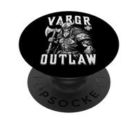 Viking Skull Vargr Outlaw Skeleton Warrior Old Norse Axe PopSockets Adhesive PopGrip