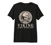 Viking Spirit Never Dies - Mythology Odin Viking Skull Premium T-Shirt