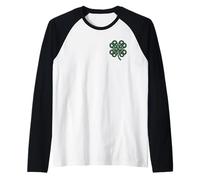 Viking St Patrick's Shamrock Knot Clover Knotwork Raglan Baseball Tee