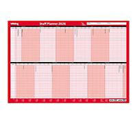 Viking Staff Planner 2027 Yearly English 91 (W) x 61 (H) cm Red