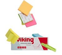 Viking Sticky Notes Square 51 x 51 mm Plain Assorted 90 Sheets Pack of 12