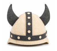 Viking-Style Sauna Hat - Large Thick Felt Steam Cap for Men & Women, Heat-Insulating Head Protection for Home & Gym Saunas, Grey