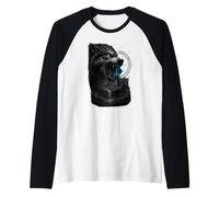 Viking T-Shirt Odins Wolves Geri & Freki Runes Wolf Raglan Baseball Tee