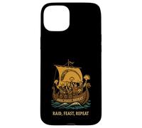 Viking Taco Raid Feast Repeat Norse Humor Case for iPhone 15 Plus