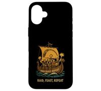 Viking Taco Raid Feast Repeat Norse Humor Case for iPhone 16 Plus
