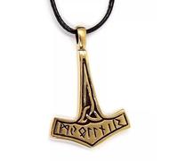 Viking Thor's Rune Hammer Pendant (Solid Bronze)