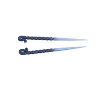 Viking Traders Eating Spikes Medieval Feast Ware Of Hand Forged Iron Twisted Eating Utensils, Functional Food Sticks Dinning Cutlery Set Of 2