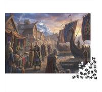 Viking Trading Port 1000 Piece Jigsaw Puzzle,Premium Cardboard,Educational Toy,Home Wall Decor,Gift Idea,Adults & Kids 14+,Impossible Challenge,Stress Relief 52x38cm