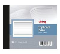 Viking Triplicate Book 130 x 105mm Perforated 300 Sheets
