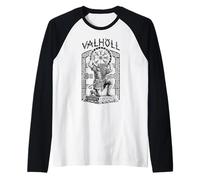 Viking Valhalla Compass Bearer Warrior Old Norse Mythology Raglan Baseball Tee