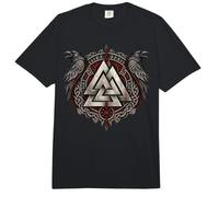 Viking Valknut Ravens Norse Rune Circle and Knotwork Art Comfort Colors Adult Heavyweight T-Shirt