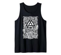 Viking Valknut Remember The Fallen Skeleton Warriors Tank Top