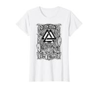 Viking Valknut Remember The Fallen Skeleton Warriors Value Graphic T-Shirt