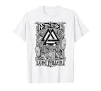 Viking Valknut Remember The Fallen Skeleton Warriors Value Graphic T-Shirt
