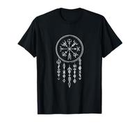 Viking Vegvisir Dream Catcher With Runes Staves T-Shirt