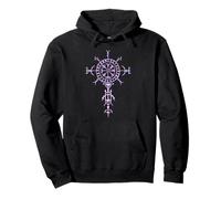 Viking Vegvisir Walhalla Runes Nordic Compass Pullover Hoodie