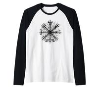 Viking Vegvisir Walhalla Signpost Nordic Compass Raglan Baseball Tee