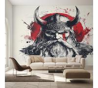Viking Wallpaper, Odin Warrior Norse Mythology Wall Mural, Wallpaper for Living Room Bedroom, Home Decor, Photo Wall Paper, 390 x 260 cm OV&-1