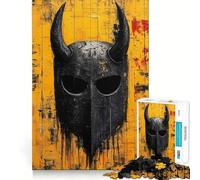 Viking War Helm 1000 Piece Teenager Puzzles Brain Boosting Play Tight Interlock No Gaps Relaxing Indoor Group Activity (38x52cm)