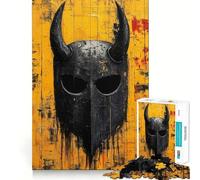 Viking War Helm Adults 1000 Pieces Puzzle Mental Fun Game Advanced Laser Cutting Tech Amusing Challenge for Waiting Time (38x26cm)