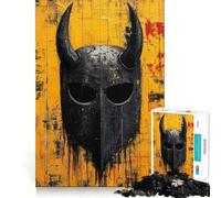 Viking War Helm Jigsaw 1000 Pieces Memory Skill Fun Smooth Edge Perfect Interlock Fun-filled Way to Fill Empty Hours (50x75cm)