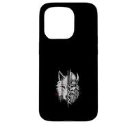 Viking Warrior and Wolf Fusion Norse Mythology Art Case for iPhone 15 Pro