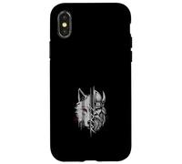 Viking Warrior and Wolf Fusion Norse Mythology Art Case for iPhone X/XS