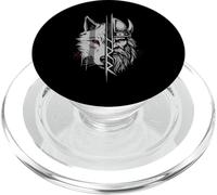 Viking Warrior and Wolf Fusion Norse Mythology Art PopSockets PopGrip for MagSafe