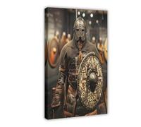 Viking Warrior Armour Art Print Canvas Poster Bedroom Decor Landscape Decor Gift 12x18inch(30x45cm)