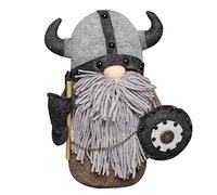 Viking Warrior Gnome Decorative dolls,Grey Soft Plush Toy Doll 26cm, Made with Soft-Feel Fabric and Embroidered Features, Suitable for Ages 0+, Christmas Party Girl Birthday Gift