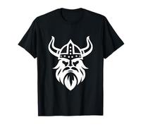 Viking Warrior Head Illustration | Norse Viking Helmet T-Shirt
