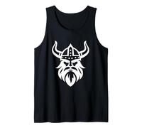 Viking Warrior Head Illustration | Norse Viking Helmet Tank Top