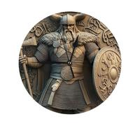 Viking Warrior Home Decorative Wall Clock, 10 Inch Silent Wall Clock Battery Operated For Bedroom Kitchen Living Room Office