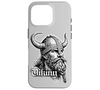 Viking Warrior King Norse Blackwork Case for iPhone 16 Pro