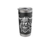 Viking Warrior Norse Berserker Blackwork Stainless Steel Insulated Tumbler