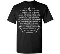 Viking Warrior Prayer Before The Battle T-Shirt Norse Axes Valhalla Tee Gift Men Black