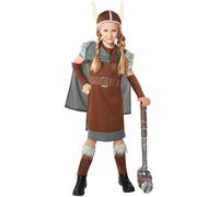 amscan 9916896 Girls World Book Day Viking Warrior Queen Kids Fancy Dress Costume (Age 8-10 Years)